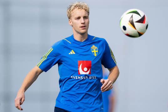 Victor Larsson of the Swedish men's football national team
