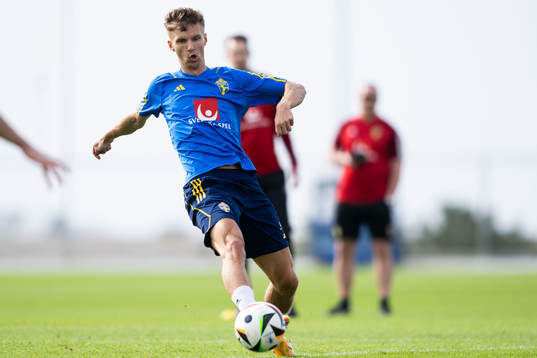 Samuel Leach Holm of the Swedish men's football national