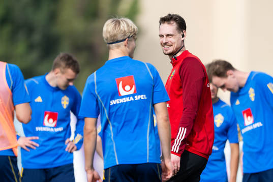Interim coach Daniel Bäckström of the Swedish men's