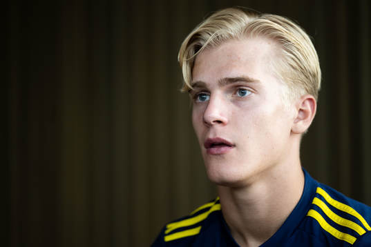 Lucas Bergvall of the Swedish men's football national team