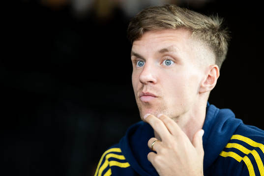 Samuel Leach Holm of the Swedish men's football national
