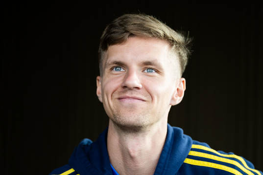 Samuel Leach Holm of the Swedish men's football national