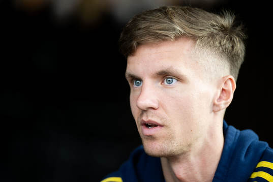 Samuel Leach Holm of the Swedish men's football national