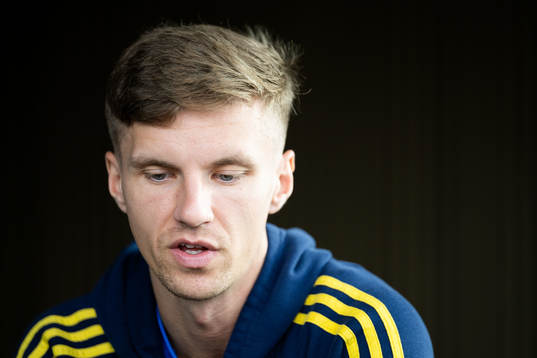Samuel Leach Holm of the Swedish men's football national