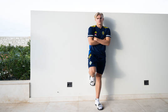 Lucas Bergvall of the Swedish men's football national team
