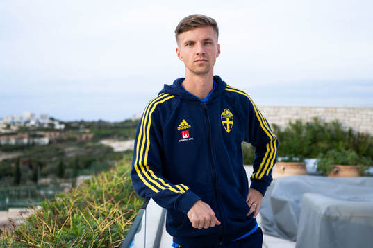 Samuel Leach Holm of the Swedish men's football national