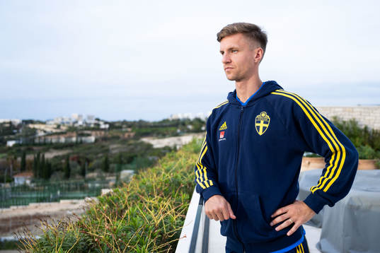 Samuel Leach Holm of the Swedish men's football national