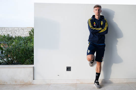Samuel Leach Holm of the Swedish men's football national