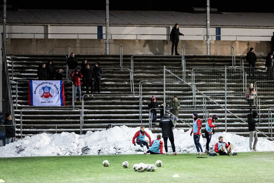 Gemensam fotbollsträning med Helsingborgs herr och damlag