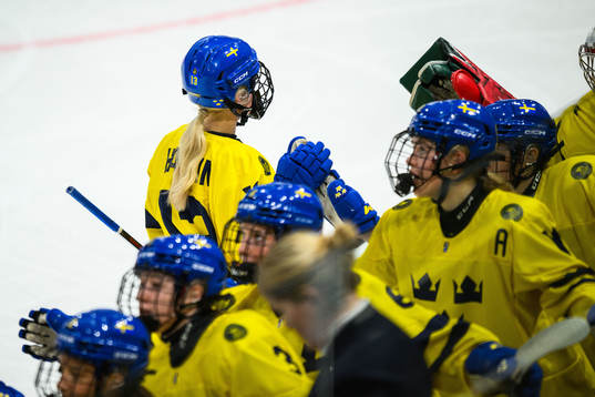 Mira Hallin of Sweden celebrates