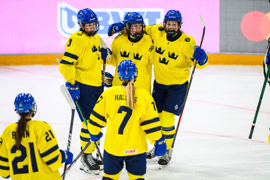 Hilda Svensson of Sweden celebrates