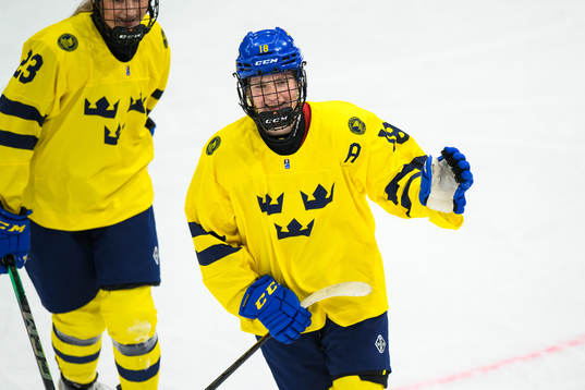 Hilda Svensson of Sweden celebrates