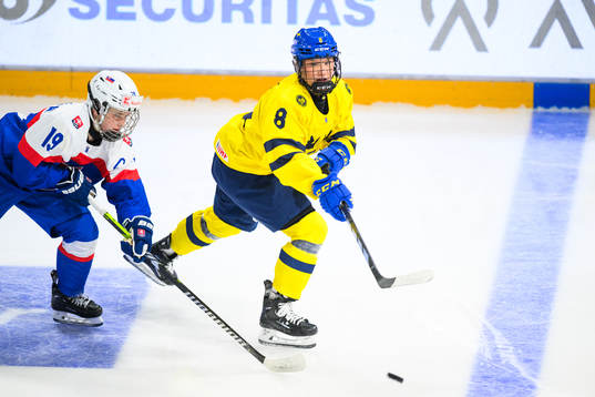 Tatiana Blichova of Slovakia and Jenna Raunio of Sweden