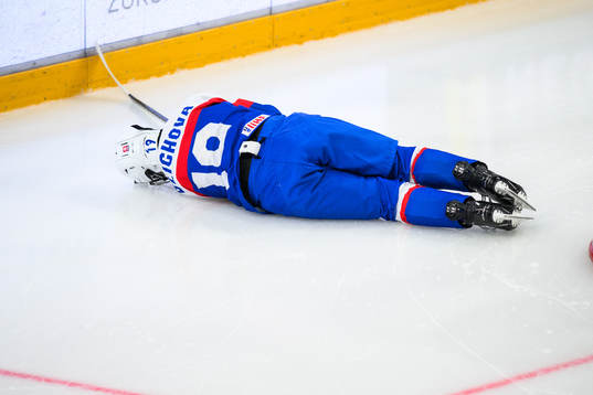 Tatiana Blichova of Slovakia in pain
