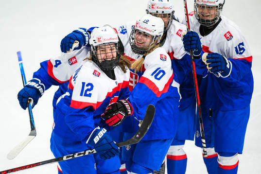 Nela Lopusanova of Slovakia celebrates