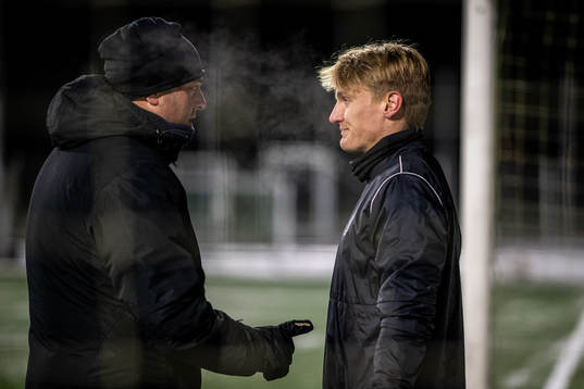 Målvaktstränare Thomas Kozma och målvakt Svante Hildeman