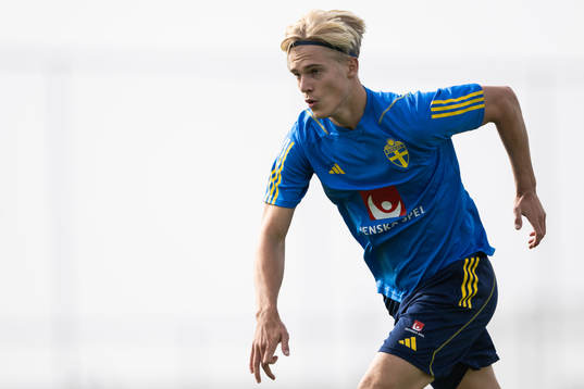 Lucas Bergvall of the Swedish men's football national team