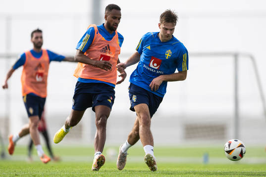 Isaac Kiese Thelin and Anton Eriksson of the Swedish men's