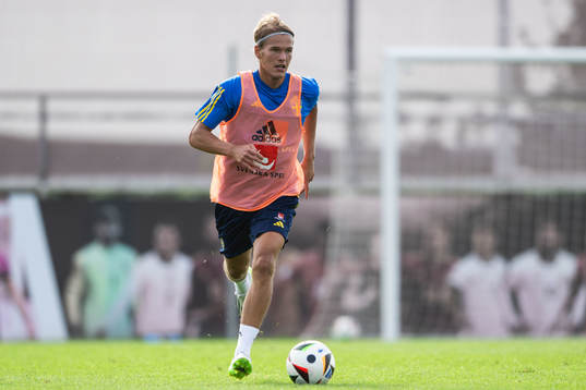 Markus Karlsson of the Swedish men's football national team