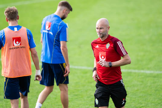Kit manager Björn Eriksson of the Swedish men's football