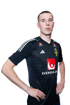 Goalkeeper Samuel Brolin of the Swedish men's football