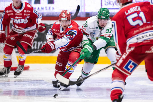 Timrås Filip Hållander och Rögles Albin Sundsvik