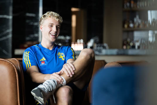 Victor Larsson of the Swedish men's football national team