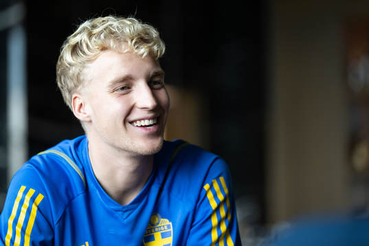 Victor Larsson of the Swedish men's football national team