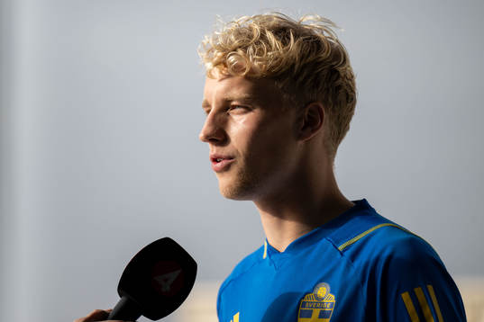 Victor Larsson of the Swedish men's football national team