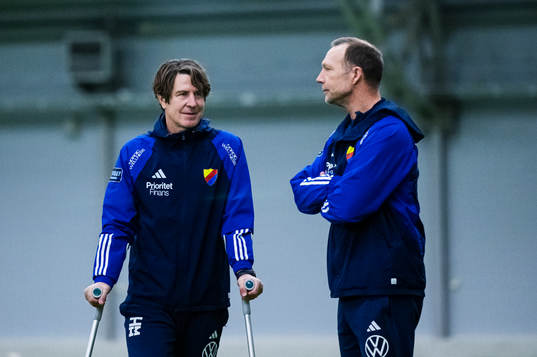 Djurgårdens tränare Thomas Lagerlöf och tränare Kim