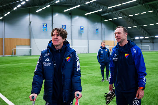 Djurgårdens tränare Thomas Lagerlöf och tränare Kim