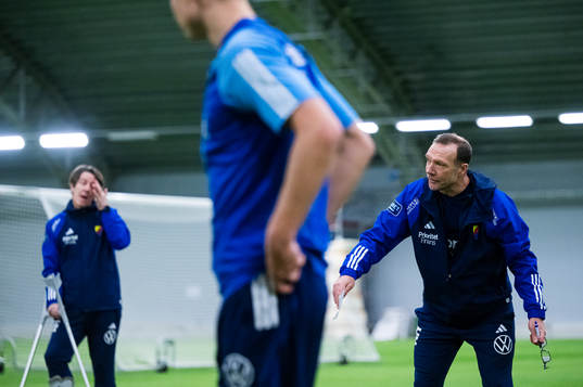 Djurgårdens tränare Thomas Lagerlöf och tränare Kim