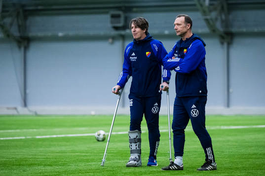 Djurgårdens tränare Thomas Lagerlöf och tränare Kim
