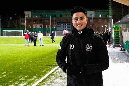 Jusef Erabi efte en gemensam fotbollsträning med Hammarbys