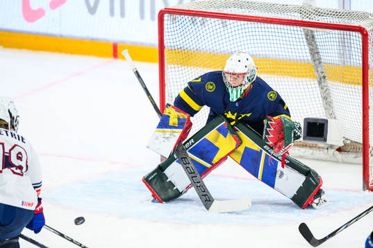 Goalkeeper Maja Helge of Sweden