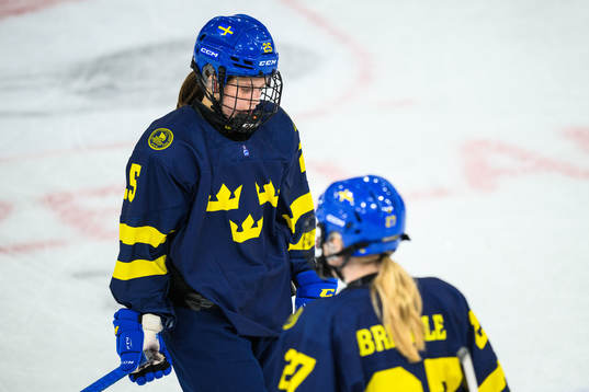 Lovisa Engström of Sweden looks dejected
