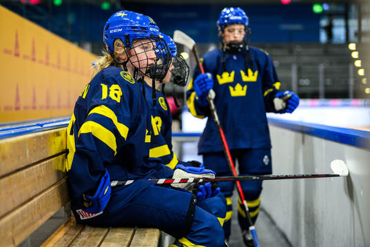 Hilda Svensson of Sweden looks dejected