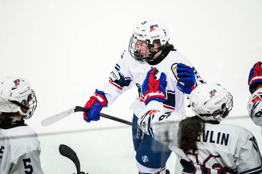 Haley Box of USA celebrates