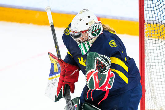 Goaltender Maja Helge of Sweden
