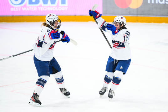 Haley Box of USA celebrates