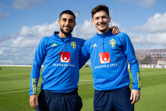 Rami Al Hajj and Armin Gigovic of the Swedish men's