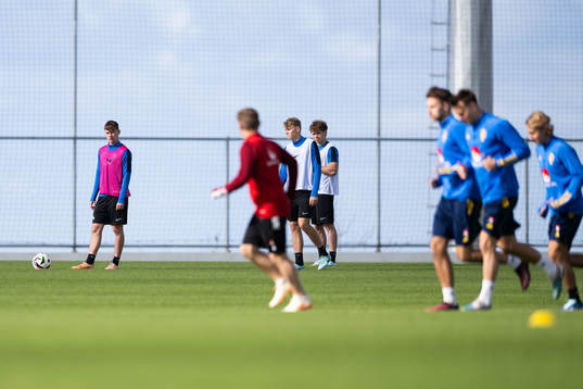 Players of Estonia and of the Swedish men's football