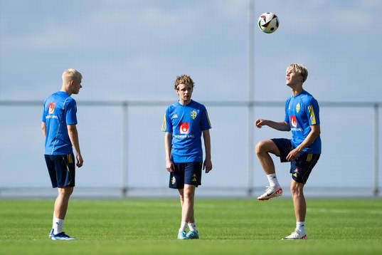Otto Rosengren, Oscar Pettersson and Lucas Bergvall of the