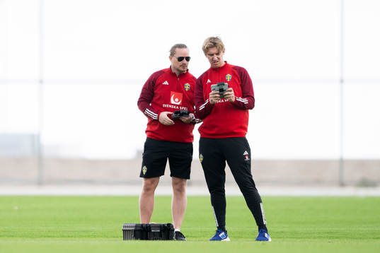 Christoffer Bernspång, video analyst, and Andreas Hård,