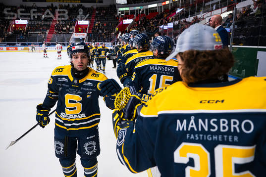 Södertäljes Stelio Mattheos jublar med lagkamrater