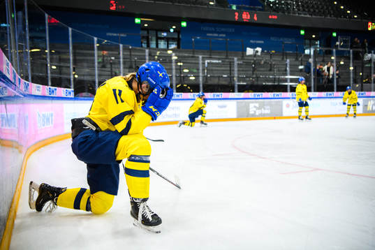 Ella Hellman of Sweden looks dejected