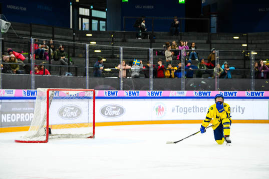 Mira Hallin of Sweden looks dejected
