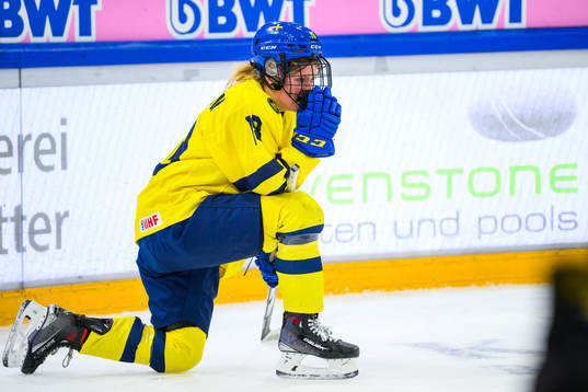 Hilda Svensson of Sweden looks dejected