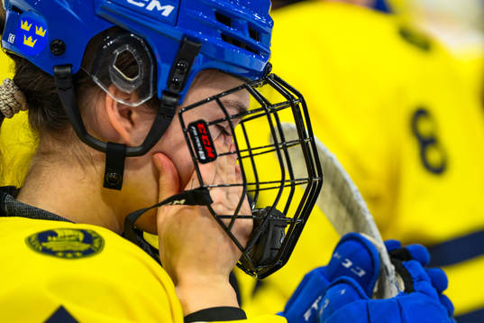 Emma Rehn of Sweden looks dejected