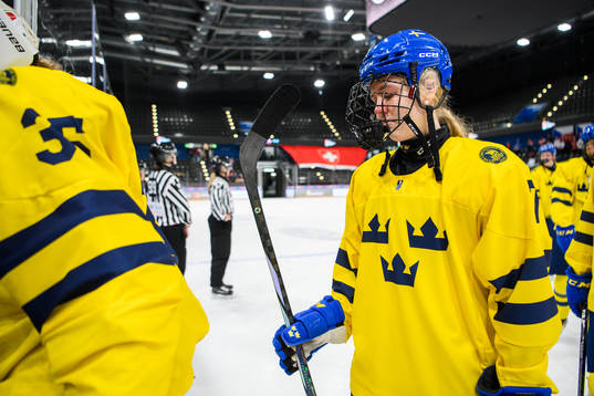 Sanna Halsius of Sweden looks dejected